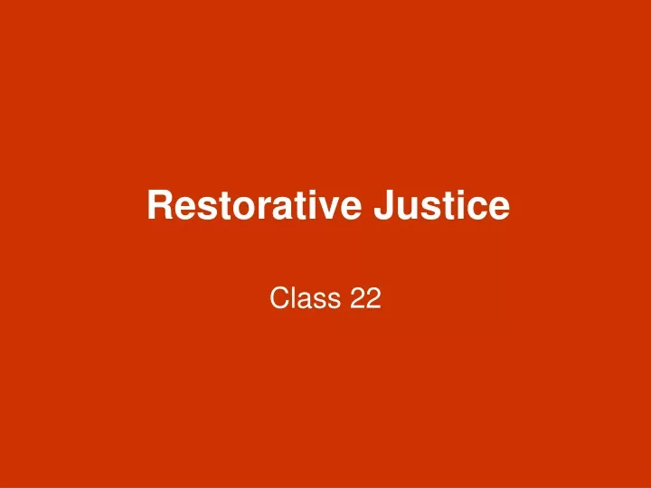 restorative justice
