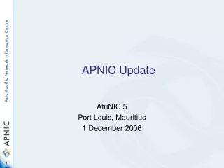 APNIC Update