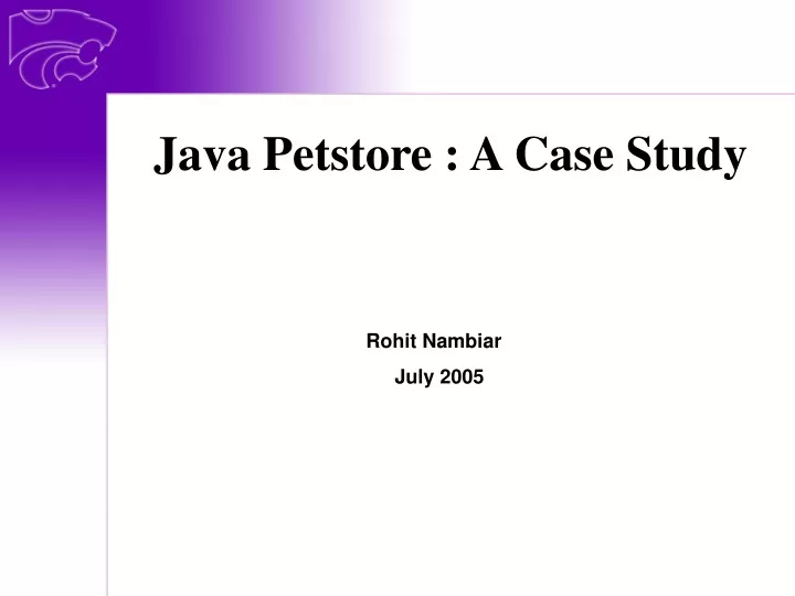 java petstore a case study