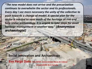 Social Innovation and Archaeology