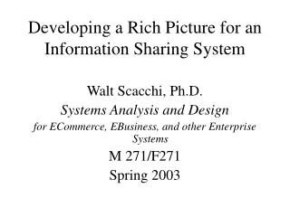 Developing a Rich Picture for an Information Sharing System