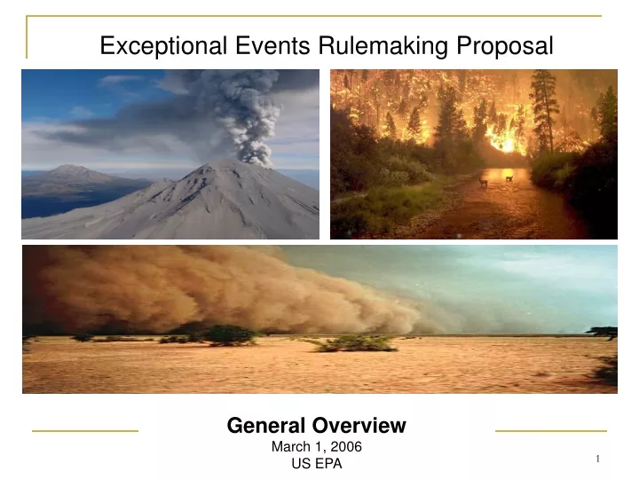 exceptional events rulemaking proposal