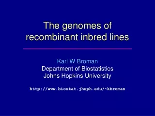 The genomes of recombinant inbred lines