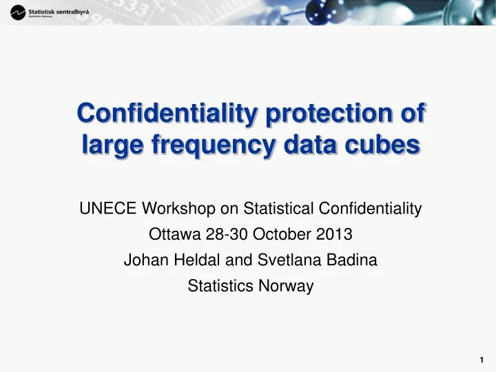 confidentiality protection of large frequency data cubes