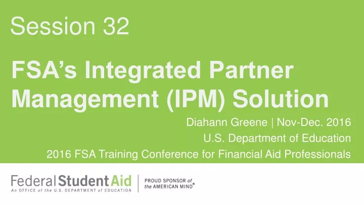 fsa s integrated partner management ipm solution