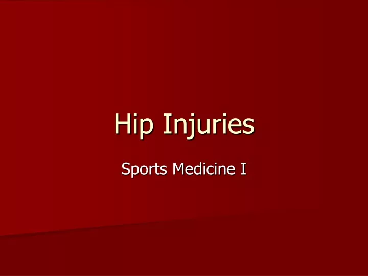 hip injuries