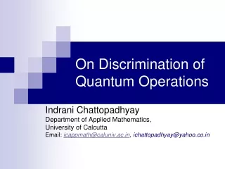 On Discrimination of Quantum Operations