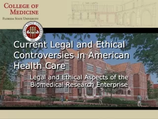 Current Legal and Ethical Controversies in American Health Care