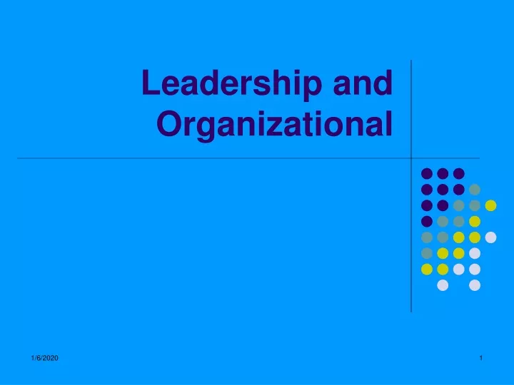 leadership and organizational