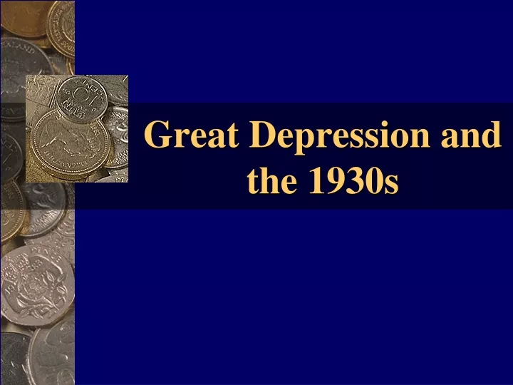 great depression and the 1930s