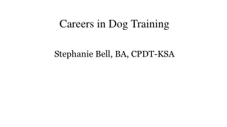 Careers in Dog Training