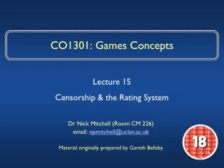 CO1301: Games Concepts