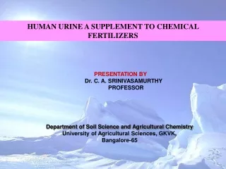 PRESENTATION BY     Dr. C. A. SRINIVASAMURTHY        PROFESSOR
