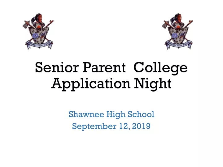 senior parent college application night