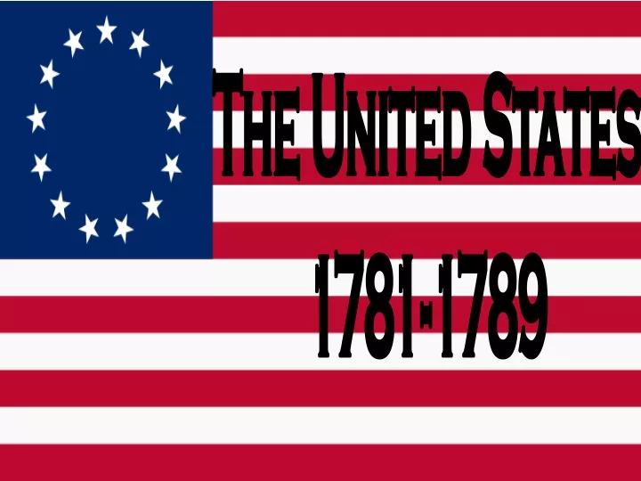 the united states 1781 1789