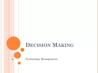 Decision Making