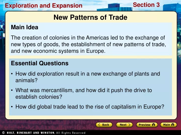 new patterns of trade