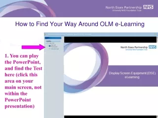 How to Find Your Way Around OLM e-Learning