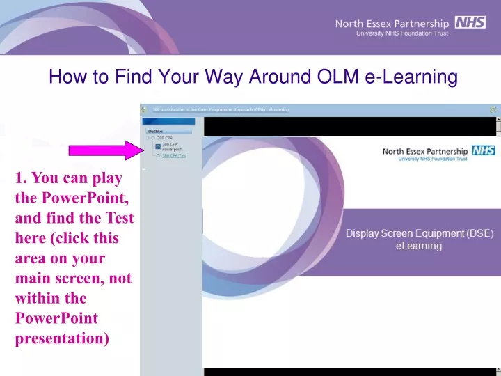 how to find your way around olm e learning
