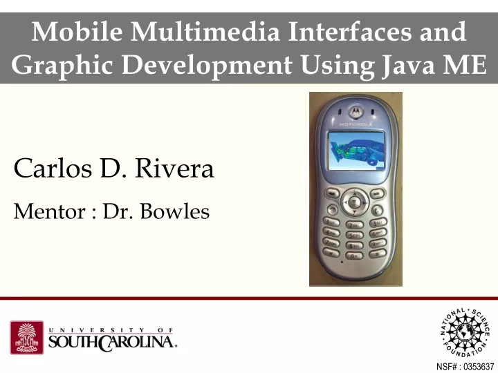mobile multimedia interfaces and graphic
