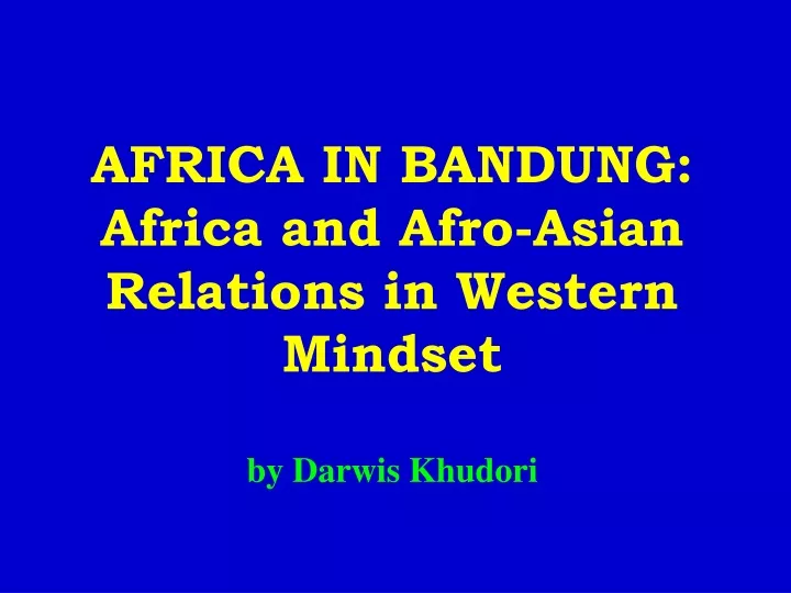 africa in bandung africa and afro asian relations