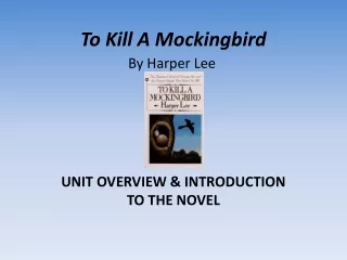 To Kill A Mockingbird