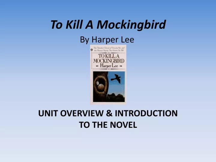 to kill a mockingbird