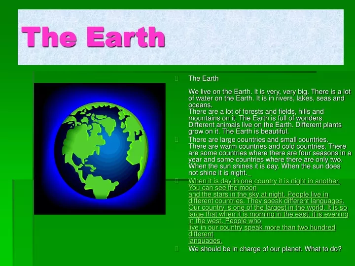 the earth
