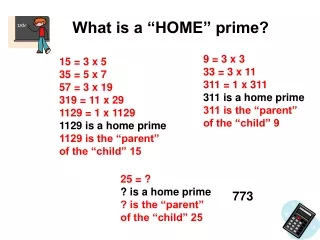 What is a “HOME” prime?