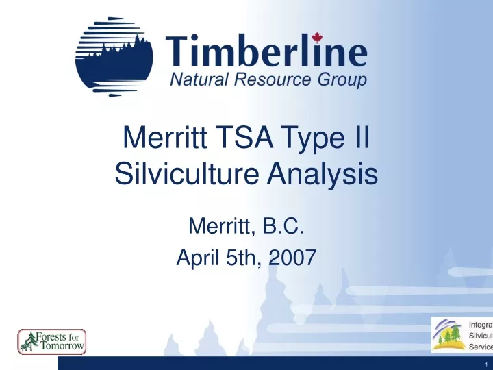 merritt tsa type ii silviculture analysis