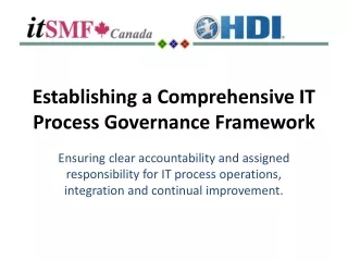 Establishing a Comprehensive IT Process Governance Framework