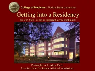 Getting into a Residency (or why Step 1 is not as important as you think it is!)