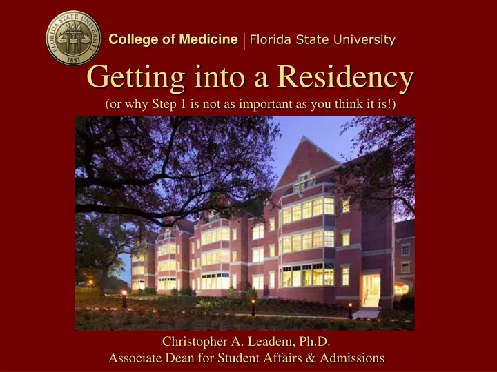 getting into a residency or why step 1 is not as important as you think it is