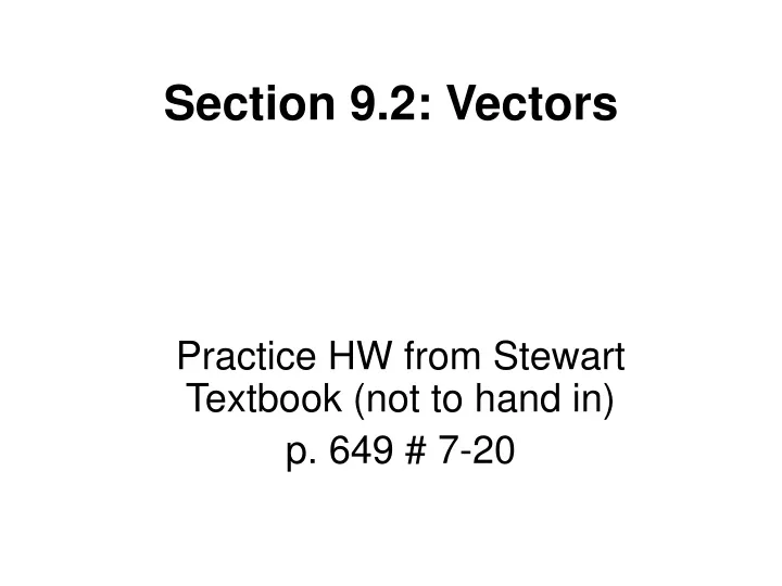 section 9 2 vectors