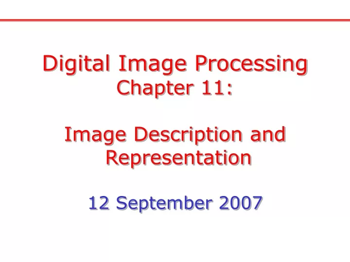 digital image processing chapter 11 image