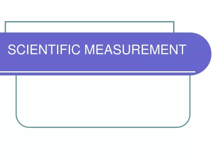 scientific measurement