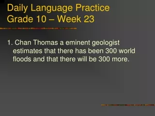Daily Language Practice Grade 10 – Week 23