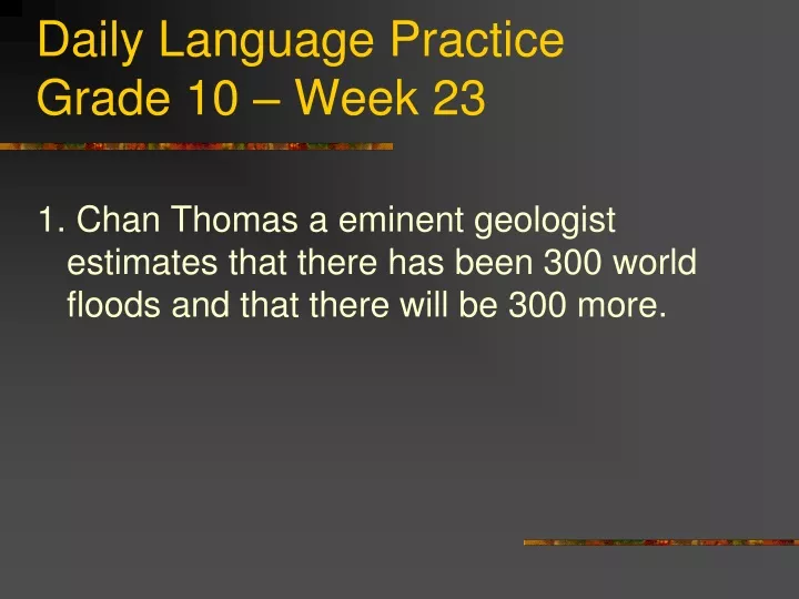 daily language practice grade 10 week 23