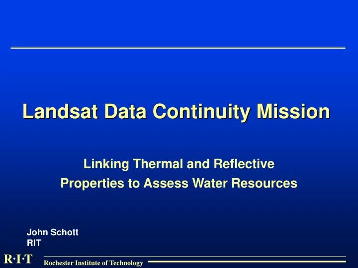 landsat data continuity mission