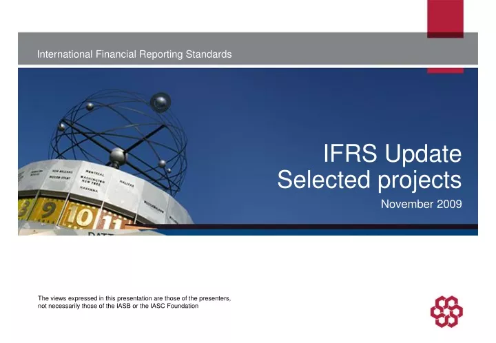 ifrs update selected projects