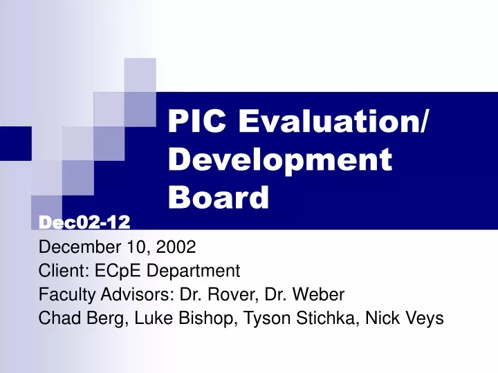 pic evaluation development board