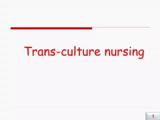 Trans-culture nursing
