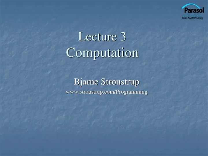 lecture 3 computation