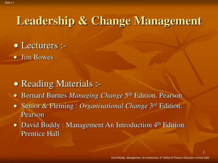 leadership change management