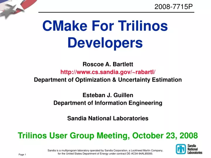 cmake for trilinos developers