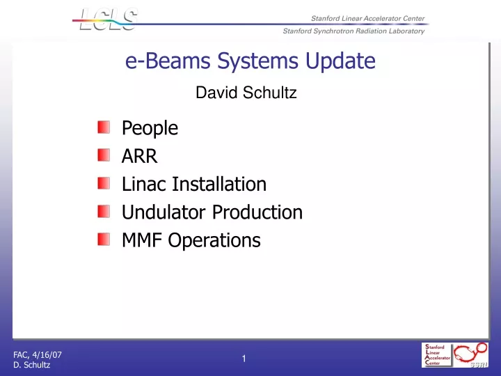 e beams systems update