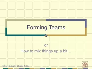 Forming Teams