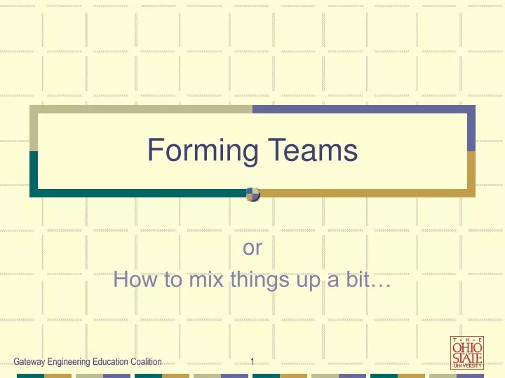 forming teams