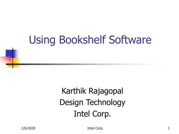 using bookshelf software