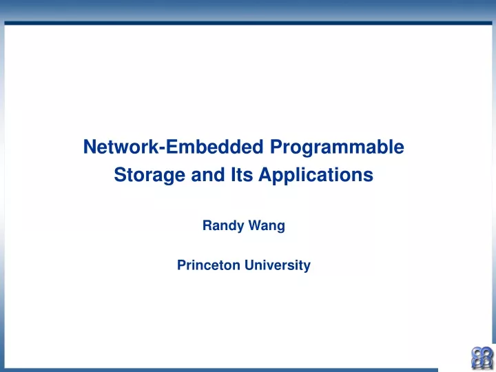 network embedded programmable storage